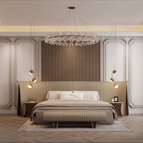Letto matrimoniale - SPIRIT AND TRANQUILITY  - DASH CASA GROUP CO.LTD - contemporaneo / con testiera imbottita / con testiera in pelle