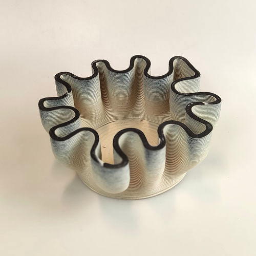 Ciotola in plastica - ONE OFF  - BlueCycle - in corallo / contemporanea / decorativa
