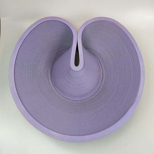 Piatto per dessert - PURPLE ONE-OFF SEASHELL LARGE - BlueCycle - scultura / in plastica / a tinta unita