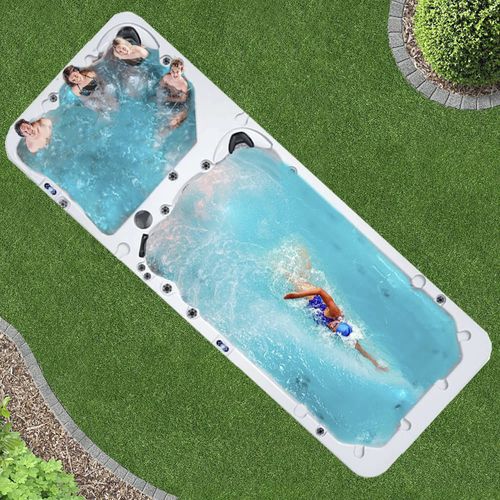 Spa per nuoto controcorrente fuoriterra - AMERICAN-HYDRO H4 - USA Rehabstore - 7 posti / portatile / idromassaggio