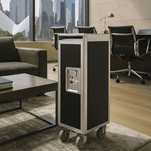 Carrello di aereo - BLACK  - Skypak - di stoccaggio / da ufficio / personalizzabile