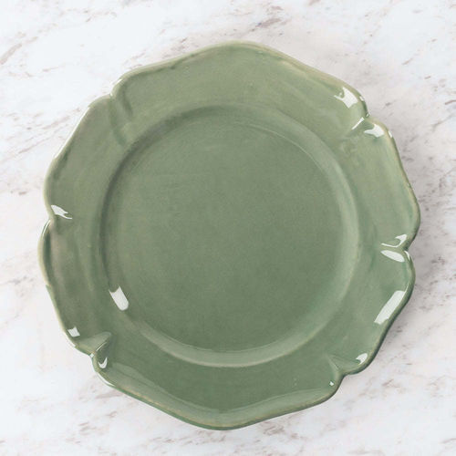 Piatto piatto - MAISON PICHON - rotondo / in ceramica smaltata / per hotel