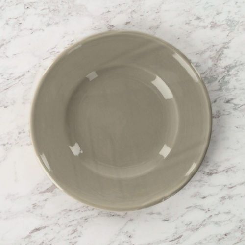 Piatto rotondo - MAISON PICHON - in ceramica smaltata / a tinta unita / rosso