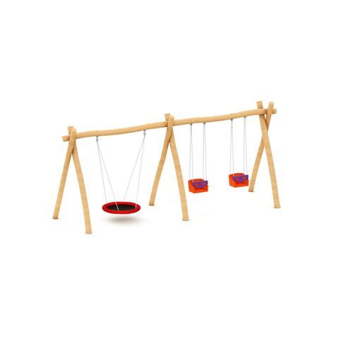 Dondolo da giardino in legno - SK1028-N - ASLIPARK ÇEVRE TASARIM VE MÜH. SAN. DIŞ TİC. LTD. ŞTİ (Robiwood) - da giardino / 2 posti / 3 posti