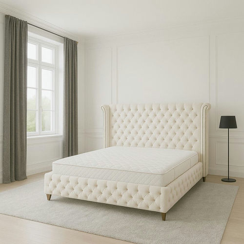 Letto a due posti - DBF 801 - UAB "Dzūkijos baldų fabrikas" - contemporaneo / con testiera / imbottito
