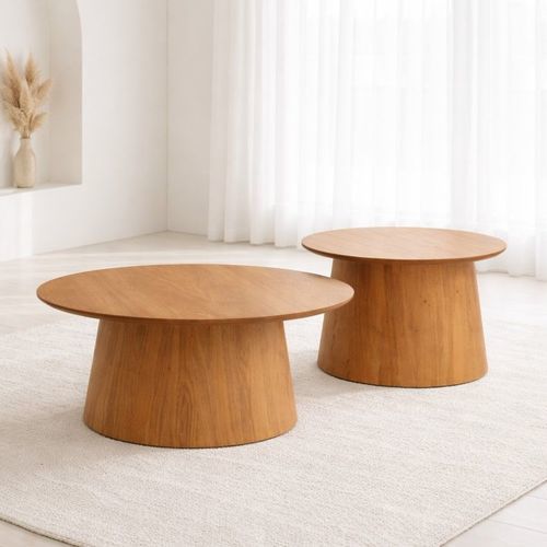 Tavolino basso contemporaneo - RE 101 - UAB "Dzūkijos baldų fabrikas" - in MDF / in melaminico / con supporto in legno