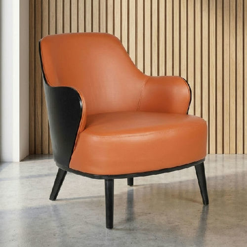 Poltrona contemporanea - AP 120 - UAB "Dzūkijos baldų fabrikas" - in pelle / nera / arancione