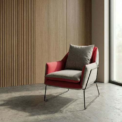 Poltrona da ufficio contemporanea - AG 195 - UAB "Dzūkijos baldų fabrikas" - in tessuto / ergonomica / rossa