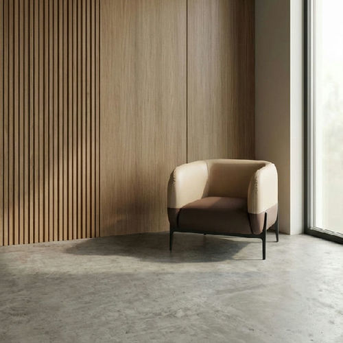 Poltrona da ufficio contemporanea - AG 135 - UAB "Dzūkijos baldų fabrikas" - in pelle / beige / marrone