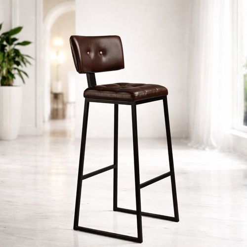 Sgabello da bar design industriale - BT 113 - UAB "Dzūkijos baldų fabrikas" - in ecopelle / in schiuma di poliuretano / in tessuto