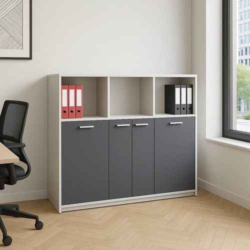 Armadio classificatore alto - DBF 831 - UAB "Dzūkijos baldų fabrikas" - in MDF laccato / modulare / con sportello battente