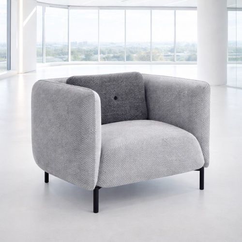 Poltrona da ufficio design organico - DBF 845 - UAB "Dzūkijos baldų fabrikas" - in ecopelle / in tessuto / imbottita