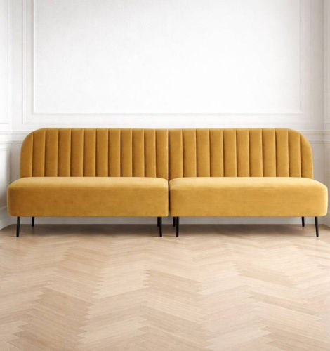Divanetto imbottito contemporaneo - DBF-890 - UAB "Dzūkijos baldų fabrikas" - in tessuto / con supporto in legno / in metallo