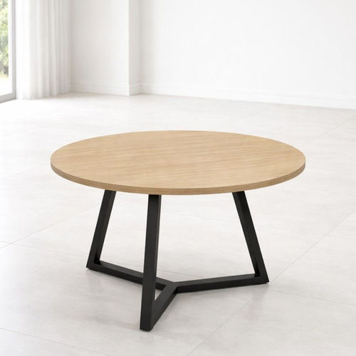 Tavolino basso contemporaneo - DBF 689 - UAB "Dzūkijos baldų fabrikas" - in MDF / in laminato / con supporto in metallo