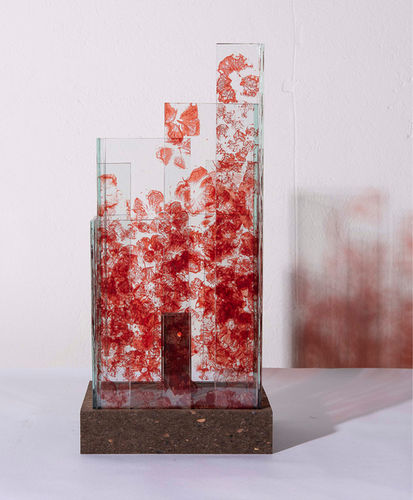 Scultura in vetro - SKYLINE - AURORE BOUTER - decorativa / luminosa a LED / da appoggio