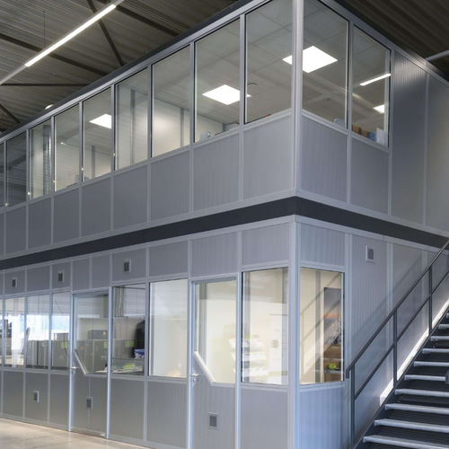 Sistema room-in-room modulabile - BASIC CUBES - Kleusberg - con vano contenitore / in legno / in metallo