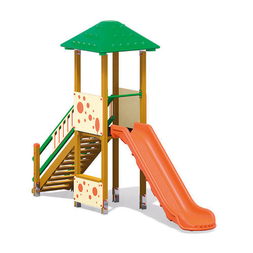 Scivolo dritto - MODULO MILOS - MACAGI s.r.l. - per parco giochi / in polietilene / in legno