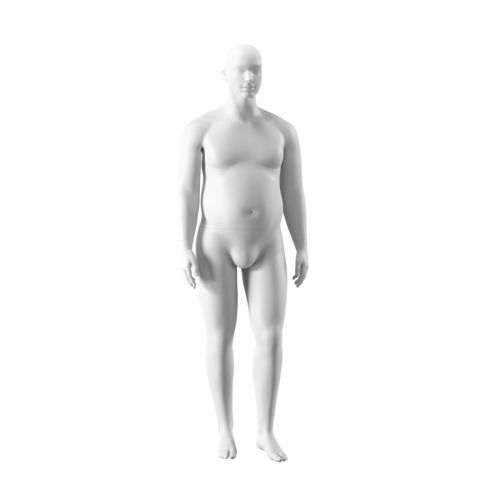 Manichino uomo corpulento - MORM102H071_WH - Best Mannequins BV - astratto / in fibra di vetro / in poliestere