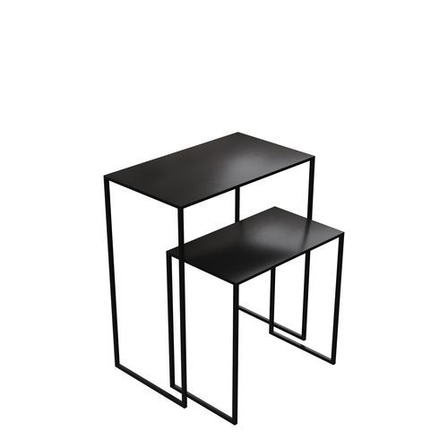 Tavolino estraibile contemporaneo - INTTABLESET1_BL - Best Mannequins BV - in acciaio con rivestimento a polvere / con supporto in acciaio termolaccato / rettangolare