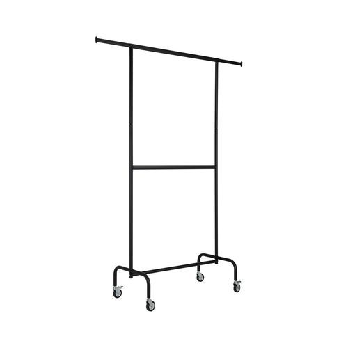 Appendiabiti contemporaneo - TF-521V2_80_BL - Best Mannequins BV - in acciaio con rivestimento a polvere / con rotelle / per negozio di abbigliamento