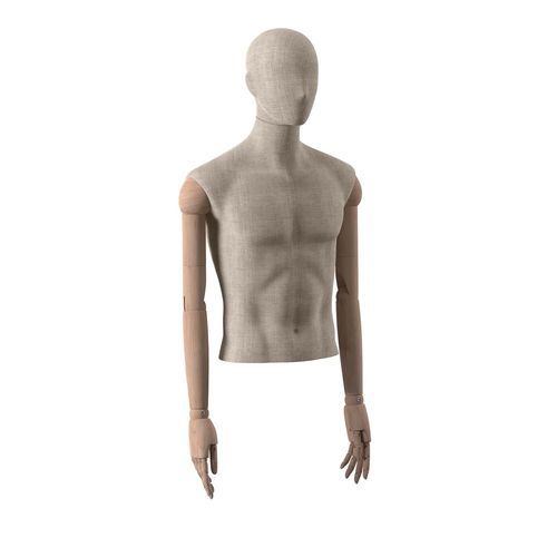 Busto uomo - MAMB62H70_BERW - Best Mannequins BV - vintage / in schiuma di poliuretano / in legno massiccio