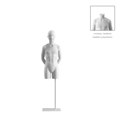 Busto bambino - OMTC322H800_WH - Best Mannequins BV - con stile / in bio-composito / in resina