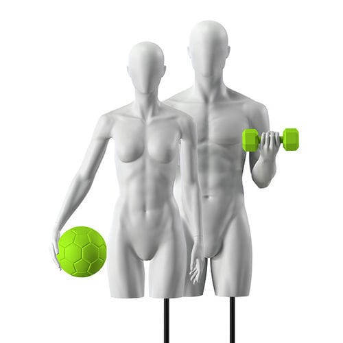 Busto sport - Best Mannequins BV - in metallo / grigio chiaro / contract
