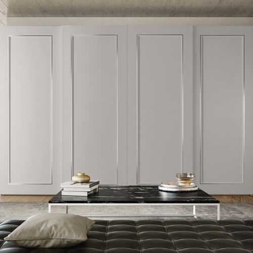 Armadio contemporaneo - LUNAR - benedetti MOBILI - in legno / con ante battenti / a porte scorrevoli