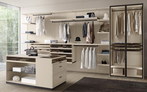 Cabina armadio contemporanea - ARIA - benedetti MOBILI - in legno / in vetro / con porta scorrevole