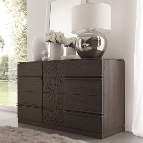 Cassettone contemporaneo - TUAREG TRAFORO - benedetti MOBILI - in legno / personalizzabile / rettangolare