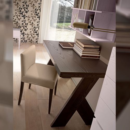 Scrivania da terra - AMICI - LC - benedetti MOBILI - contemporanea / in legno / dritta