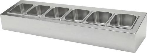 Espositore multiuso - Toppingstation - WIHA-THEKENTECHNIK Hakemann GmbH & Co. KG - per prodotti alimentari / da bancone / in acciaio inossidabile