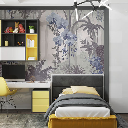 Carta da parati contemporanea - ORCHID CANOPY - jaWalls - in tessuto non tessuto / con motivi naturali / floreale