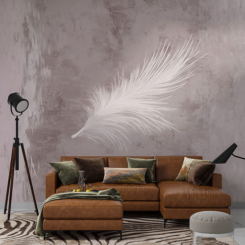 Carta da parati contemporanea - DANCING FEATHER - jaWalls - in tessuto non tessuto / con motivi personalizzabili / arte figurativa