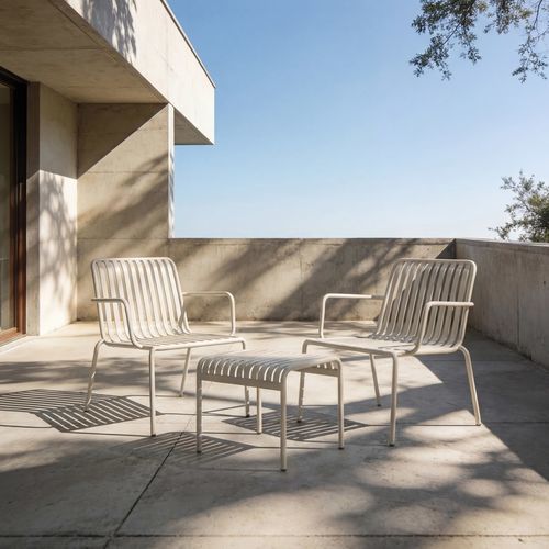 Set lounge da giardino contemporaneo - GABY - TICKET FOR THE MOON - design minimalista / in metallo verniciato / per uso residenziale