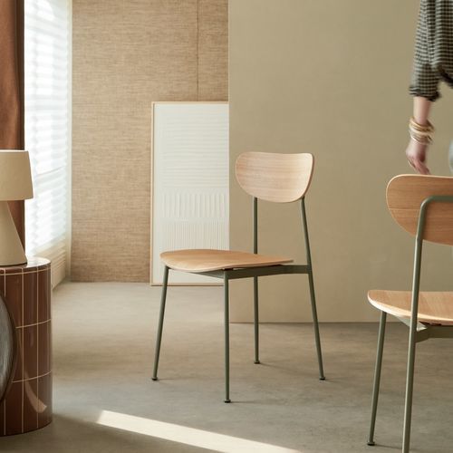 Sedia da pranzo contemporanea - LILO - TICKET FOR THE MOON - da interno / in frassino / in metallo verniciato