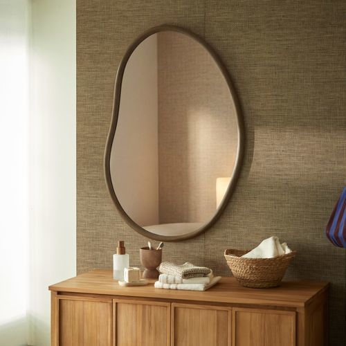 Specchio da bagno a muro - DIM - TICKET FOR THE MOON - contemporaneo / geometrico / in legno