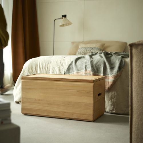 Cassapanca contemporanea - NINO - TICKET FOR THE MOON - per camera da letto / in teak / in legno massiccio