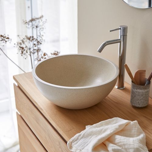 Lavabo da appoggio - MICHA - Tikamoon - in terrazzo / di lunga durata / rotondo