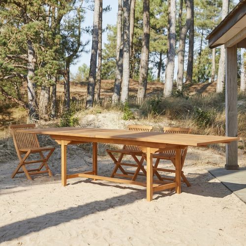 Tavolo da pranzo contemporaneo - CAPRI - Tikamoon - in acacia / rettangolare / a scomparsa