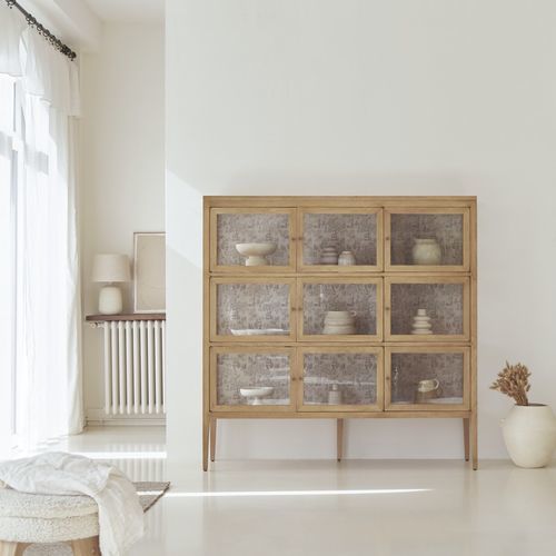 Credenza con alzata classica - TANA - Tikamoon - in rovere / in olmo / in compensato