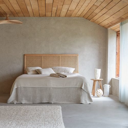 Testiera per letto matrimoniale - AD&Egrave;LE - Tikamoon - contemporanea / in rattan / beige