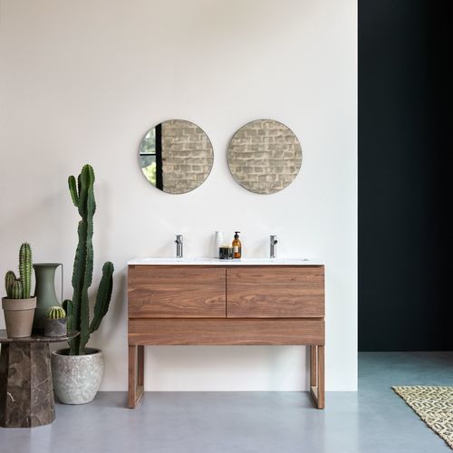 Mobile da bagno contemporaneo - EDGAR - Tikamoon - per servizi sanitari / per doccia / in noce