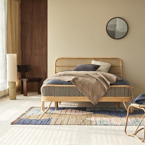 Letto a due posti - SIMONE - Tikamoon - vintage / in rattan / 160x200 cm