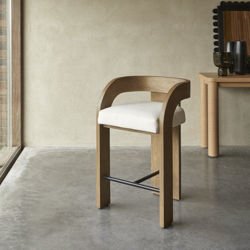 Sedia alta contemporanea - BOTI - Tikamoon - da interno / in metallo / in legno