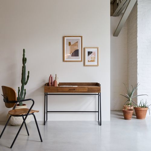 Scrivania da terra - HEDDA - Tikamoon - contemporanea / in metallo / in legno massiccio