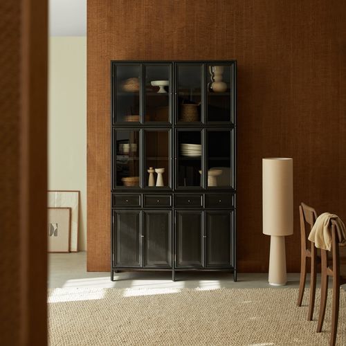 Credenza con alzata classica - ANNA - Tikamoon - in legno / in vetro / per uso contract