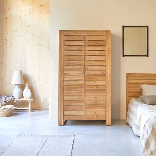 Armadio contemporaneo - MINIMALYS - Tikamoon - in teak / con ante battenti / per camera da letto