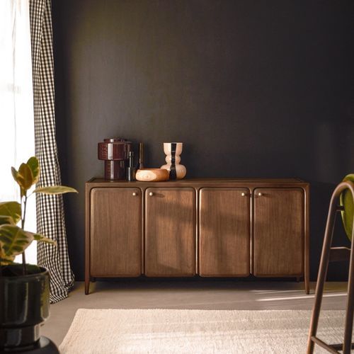 Credenza contemporanea - IGOR - Tikamoon - in legno con vernice di protezione / con ripiano / con ante battenti