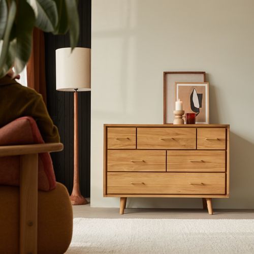 Cassettone design scandinavo - KORT - Tikamoon - in metallo / in ottone / in legno massiccio